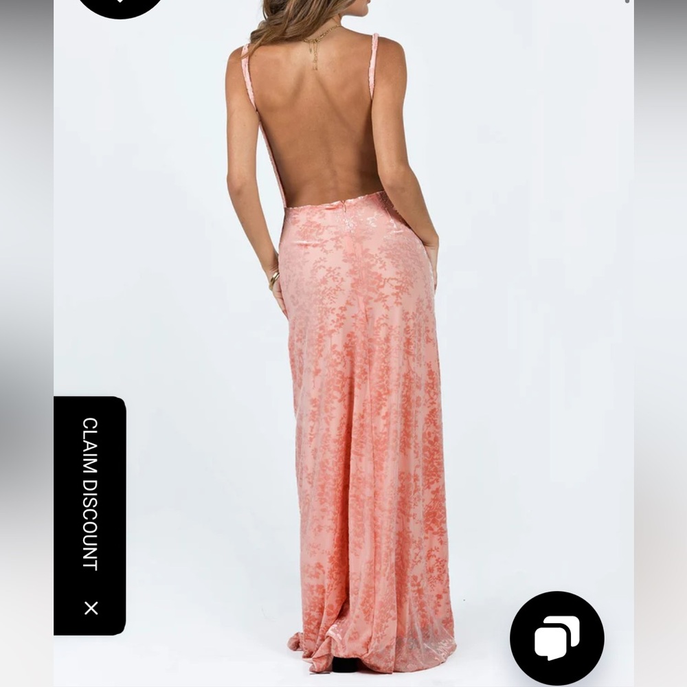 Princess Polly AMIYA MAXI DRESS PINK size 4. True to size. NEVER BEEN WORN